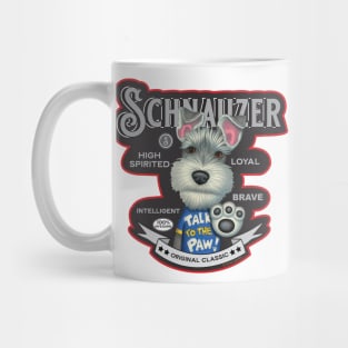 Cute Funny Vintage Schnauzer Dog with Attitude Mug